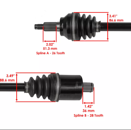 Flecha Trasera Polaris Rzr Turbo 1000  16-19