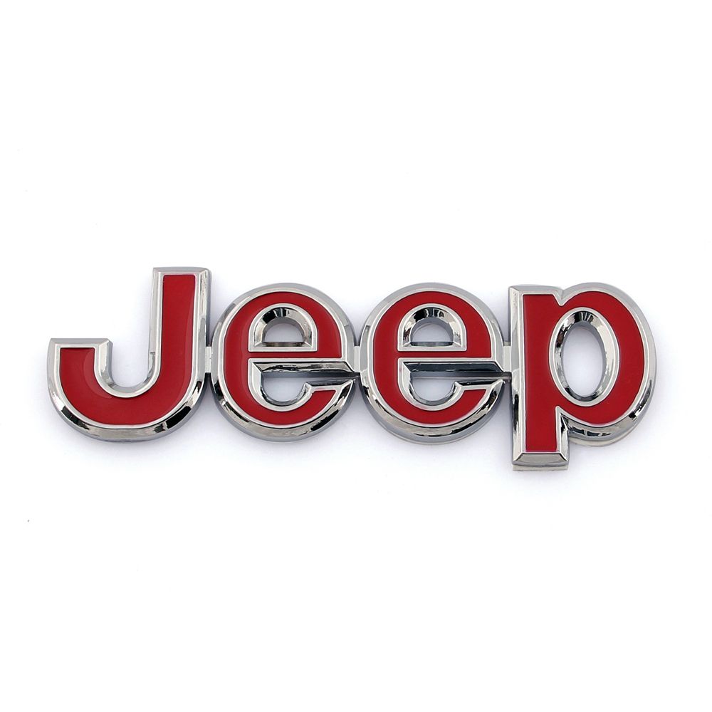 Emblema Jeep Letras Rojo para Yj Tj Jk Jl