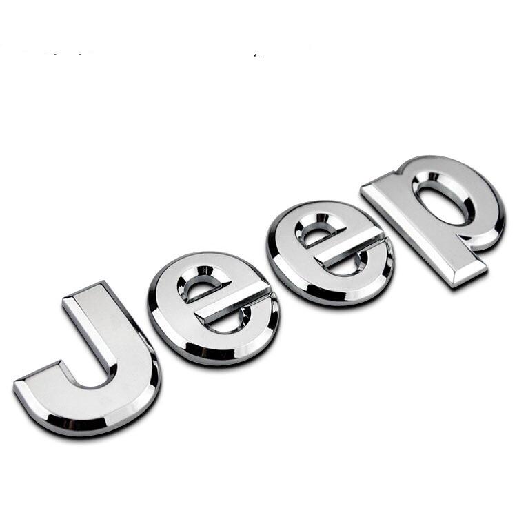 Emblema Jeep Letras Cromadas para Yj Tj Jk Jl